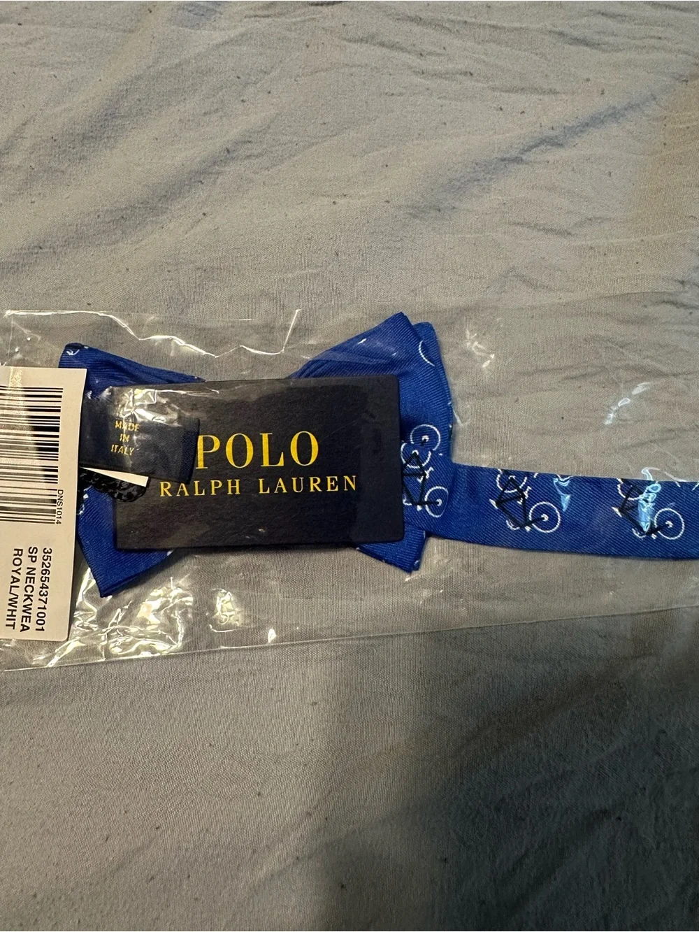 Polo by Ralph Lauren Blue Kids Bow Tie with Bicycle Print